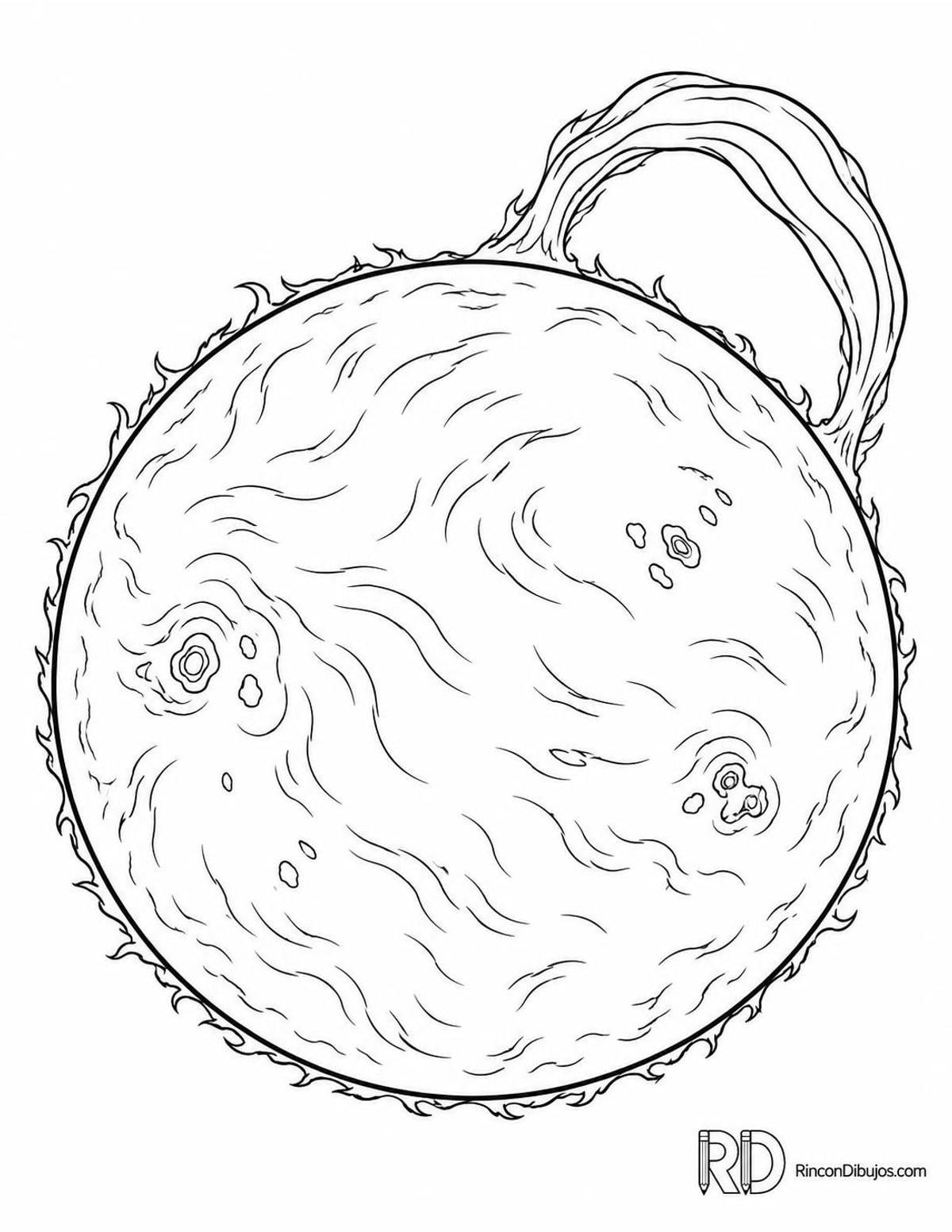 Dibujo de del Sol con prominencia para colorear Dibujo de del Sol con prominencia para colorear