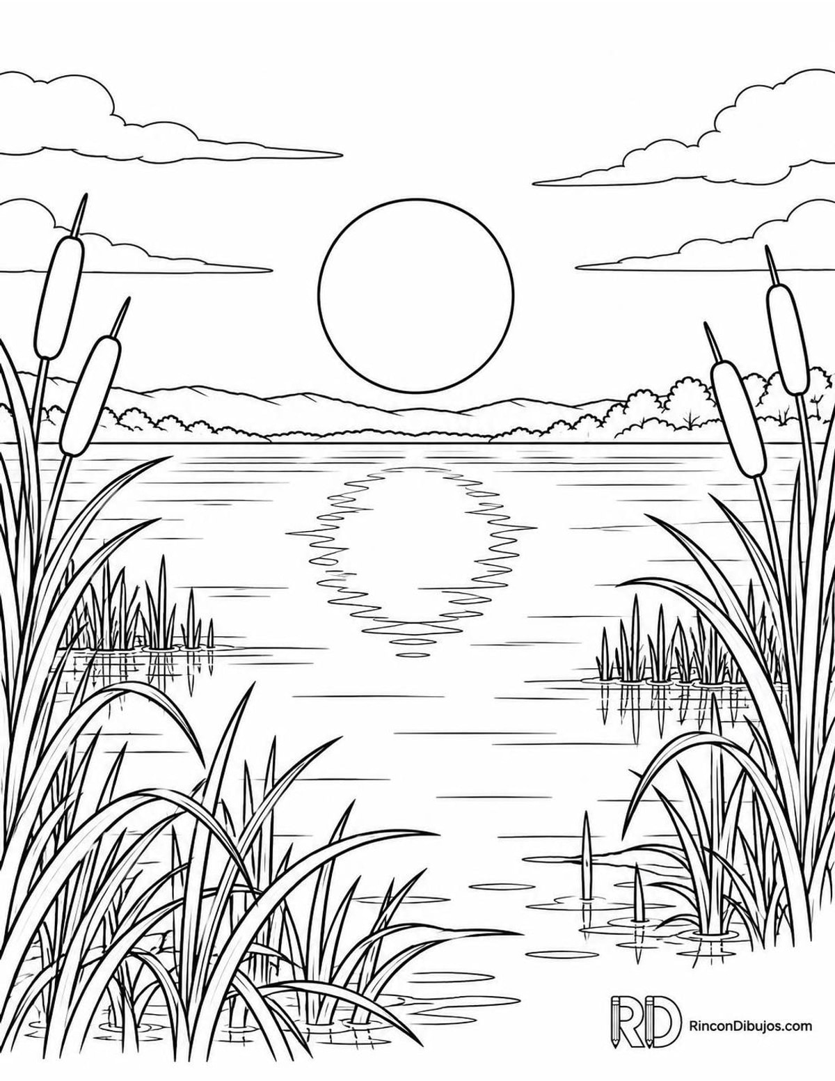 Dibujo de del Sol reflejado para colorear Dibujo de del Sol reflejado para colorear