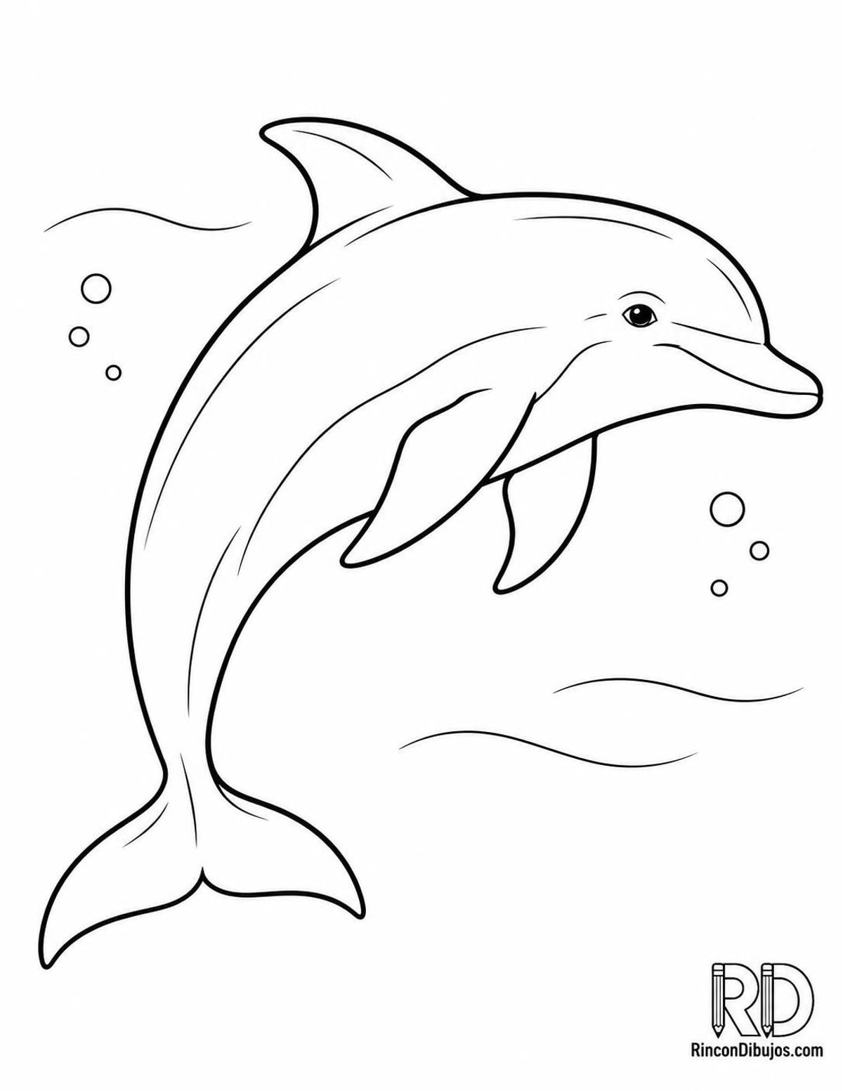 Dibujo de delfín para colorear Dibujo de delfín para colorear