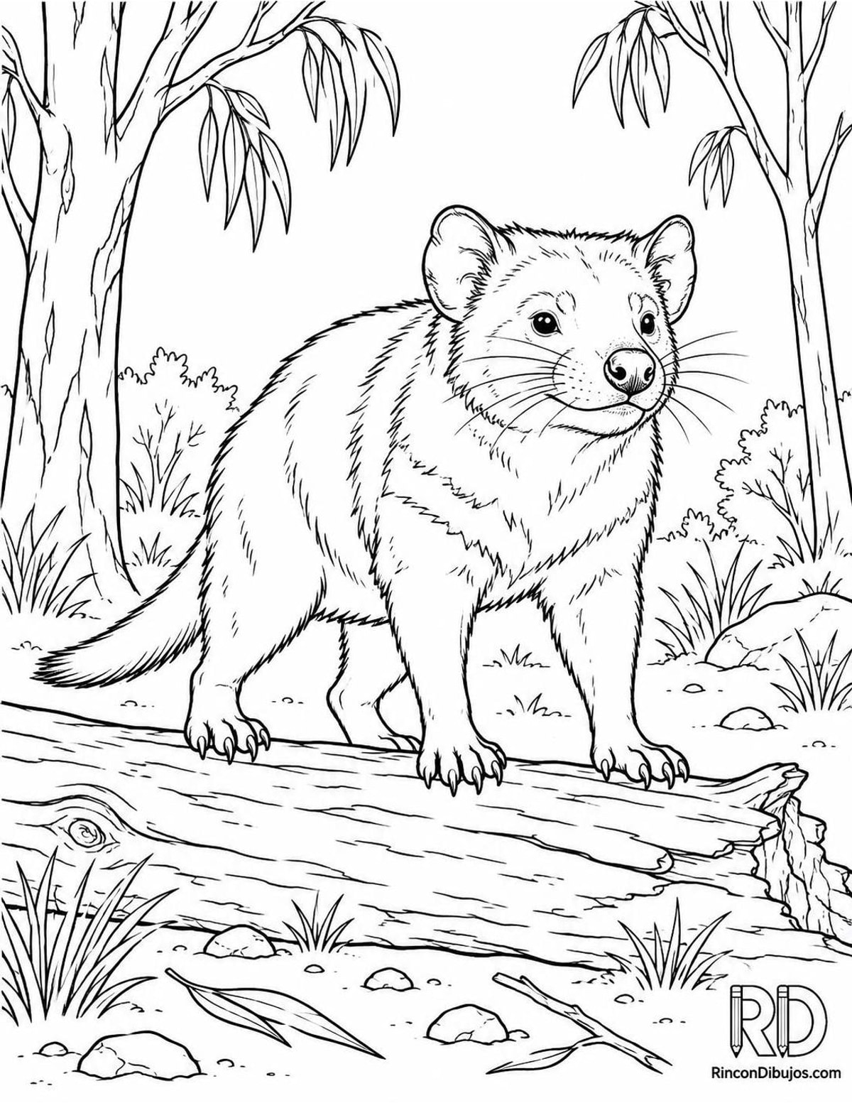 Dibujo de demonio de Tasmania para colorear Dibujo de demonio de Tasmania para colorear