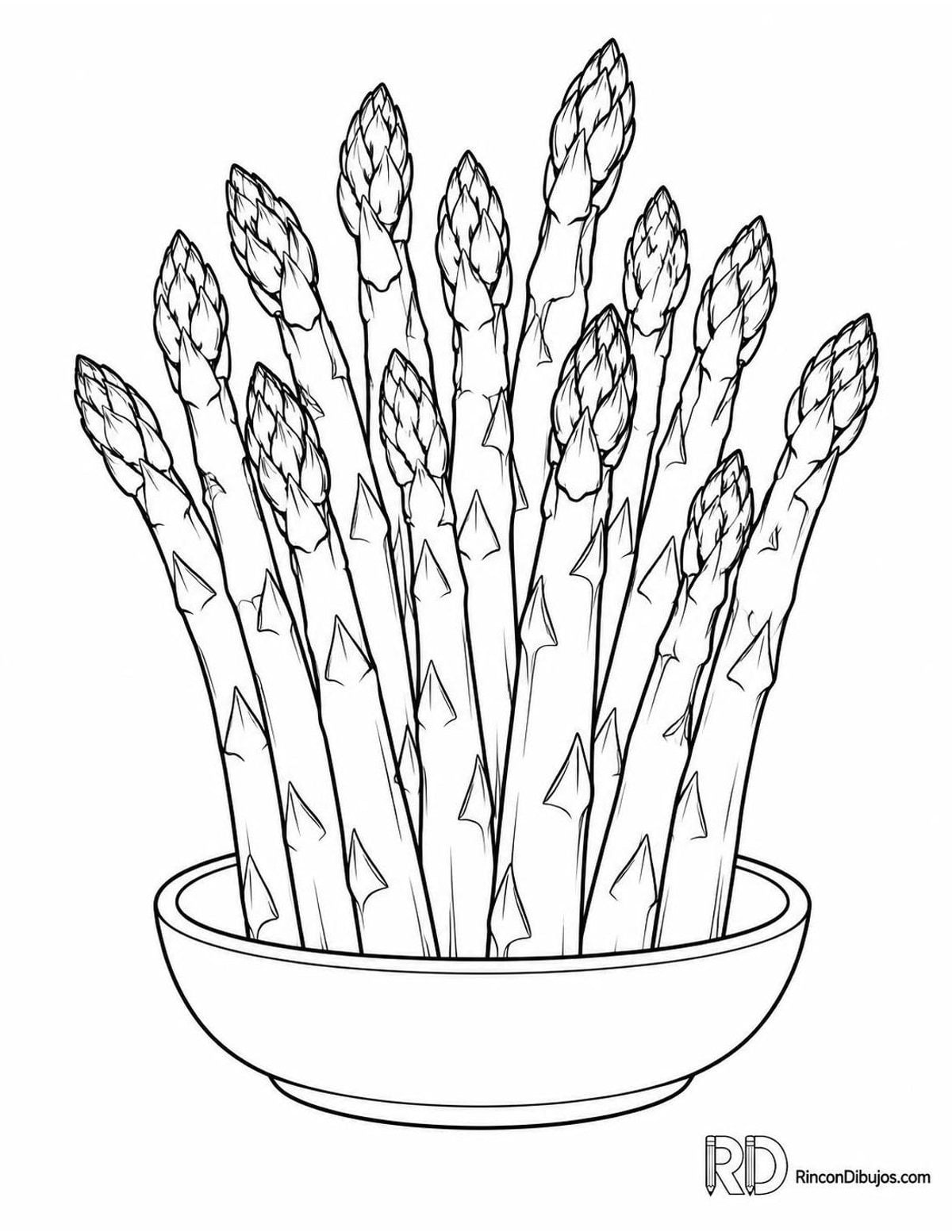 Dibujo de espárragos para colorear