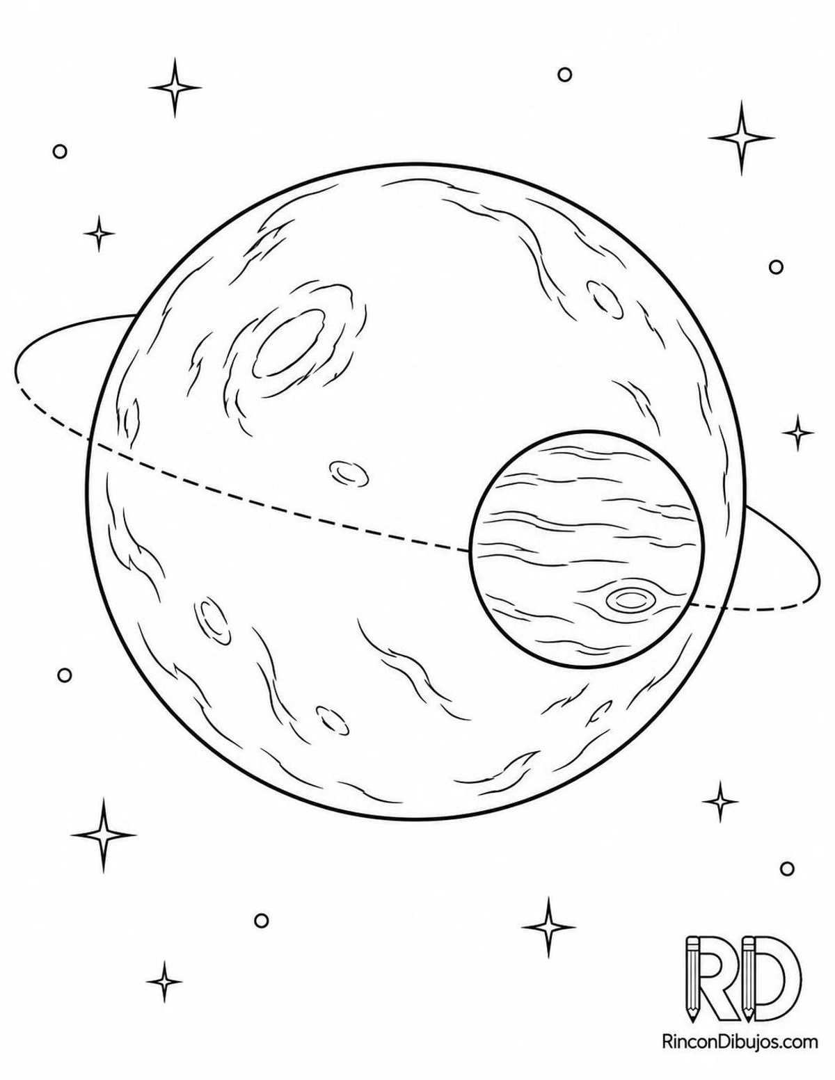 Dibujo de estrella con tránsito para colorear Dibujo de estrella con tránsito para colorear