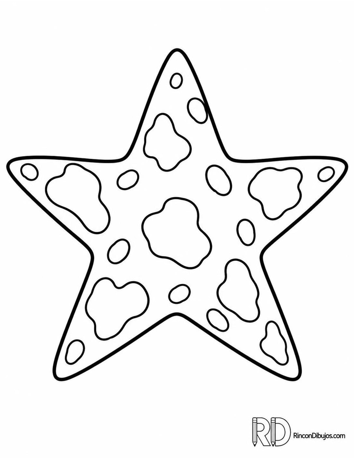 Dibujo de estrella para colorear Dibujo de estrella para colorear