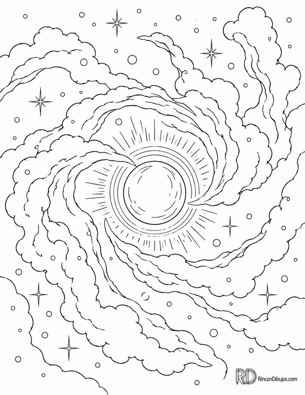 Dibujo de estrella recién formada para colorear Dibujo de estrella recién formada para colorear