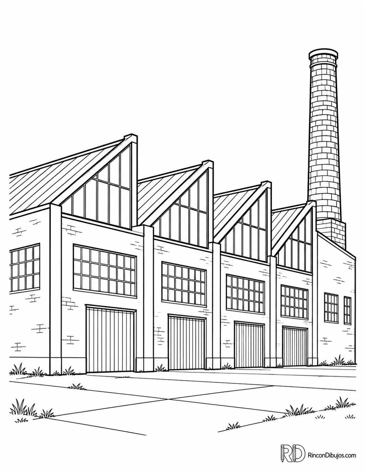 Dibujo de fábrica para colorear