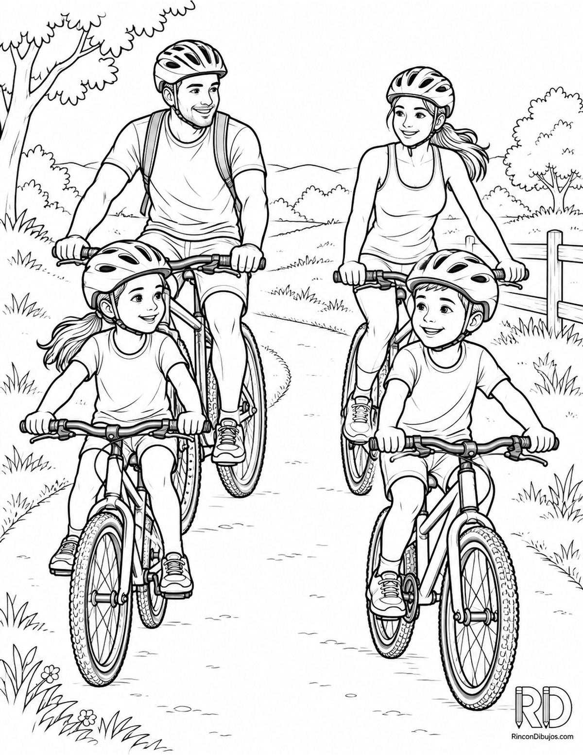 Dibujo de familia facil para colorear Dibujo de familia facil para colorear