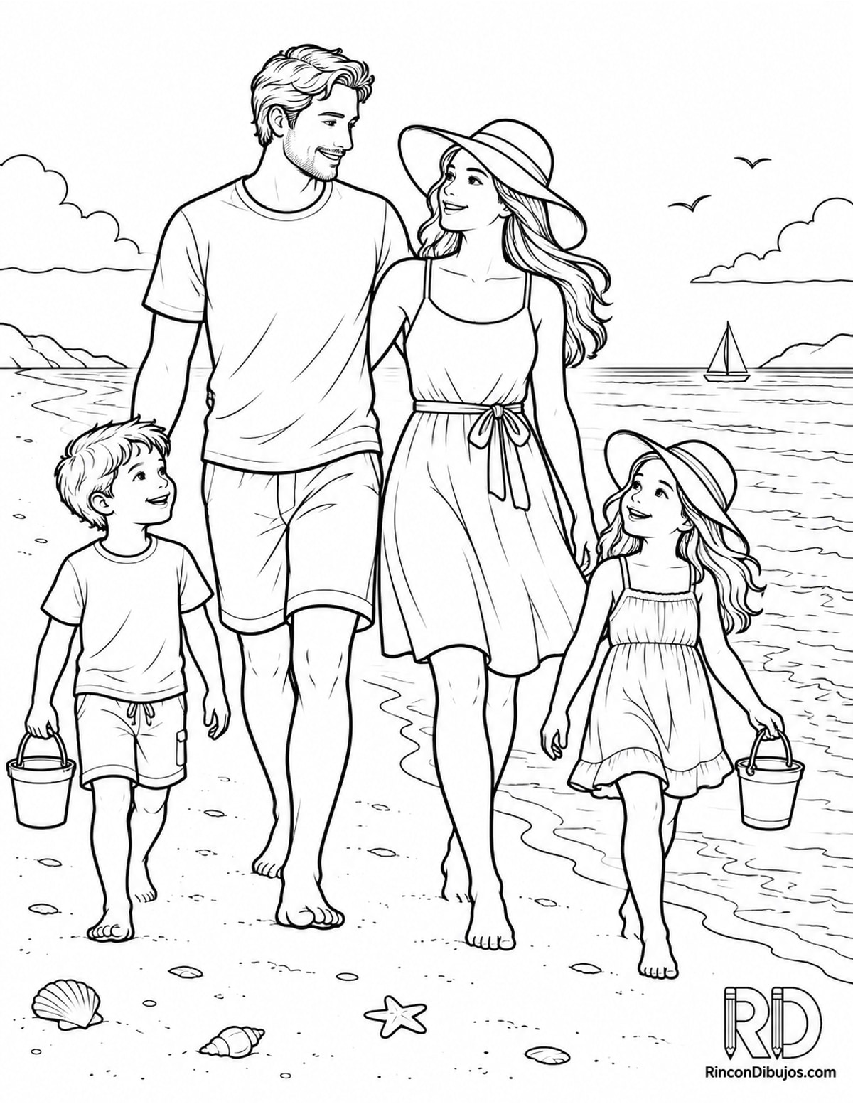Dibujo de familia para colorear para colorear Dibujo de familia para colorear para colorear