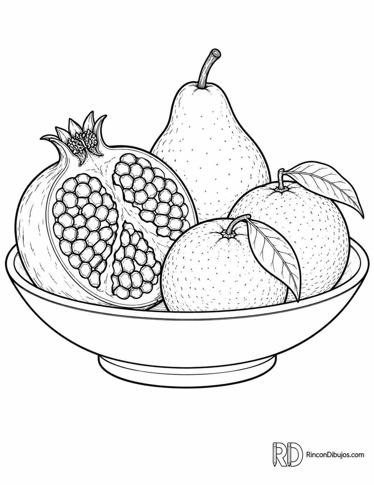 Dibujo de frutero para colorear