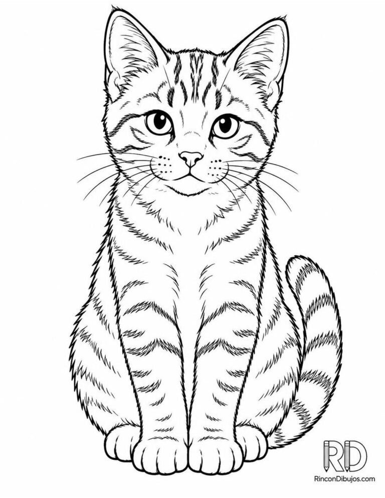 Dibujos de Gatitos para Colorear