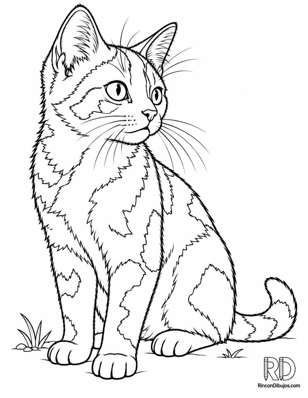 Dibujo de gatito carey para colorear Dibujo de gatito carey para colorear
