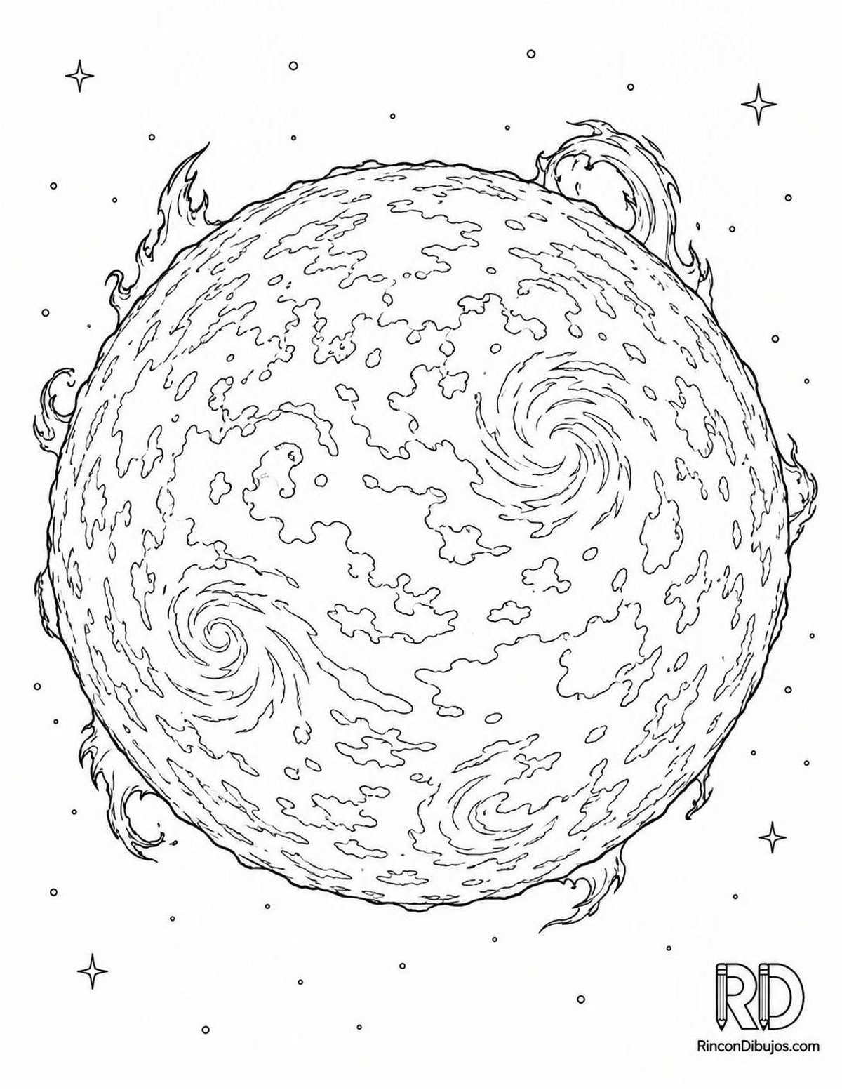 Dibujo de gigante roja para colorear Dibujo de gigante roja para colorear