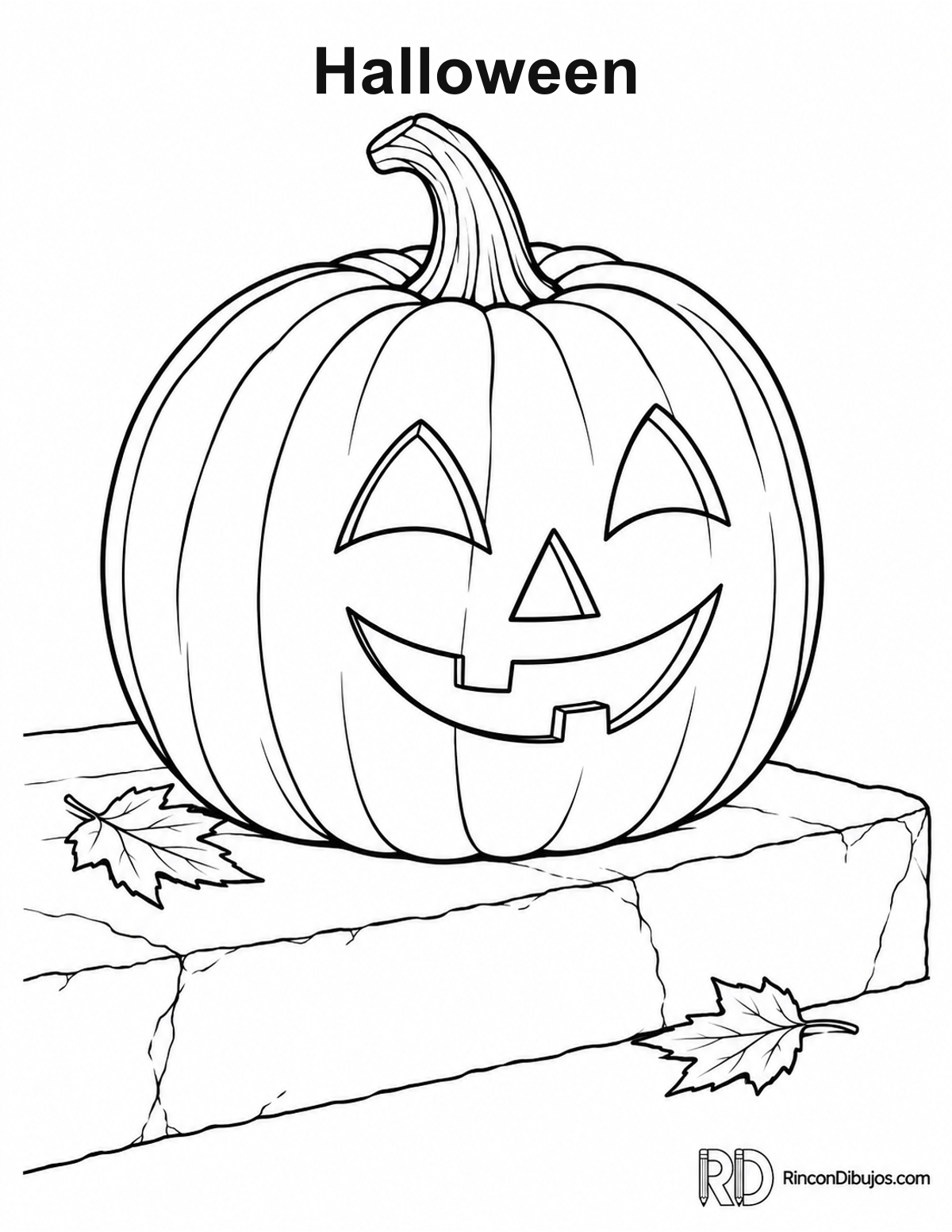 Dibujo de Halloween calabaza para colorear Dibujo de Halloween calabaza para colorear