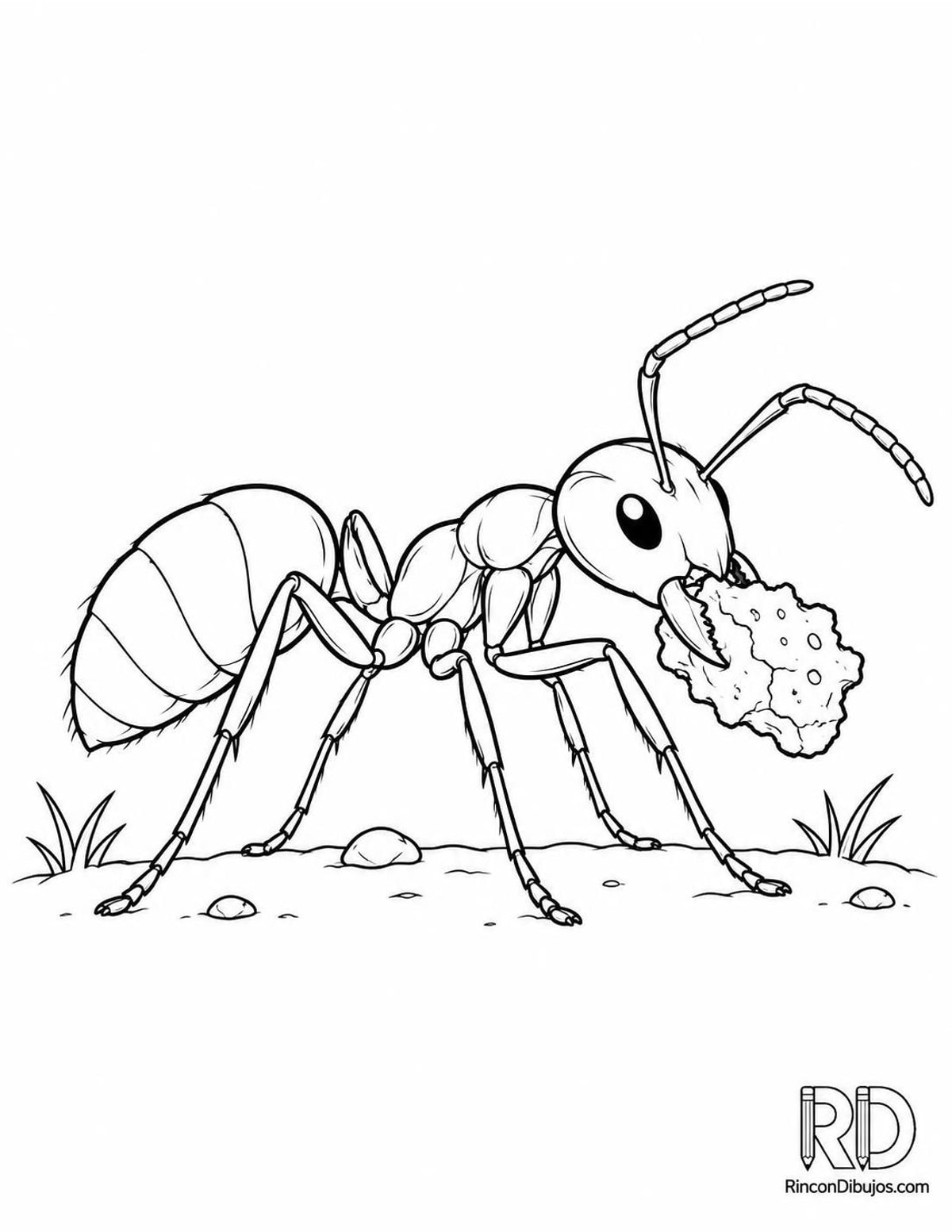 Dibujo de hormiga recolectora para colorear Dibujo de hormiga recolectora para colorear