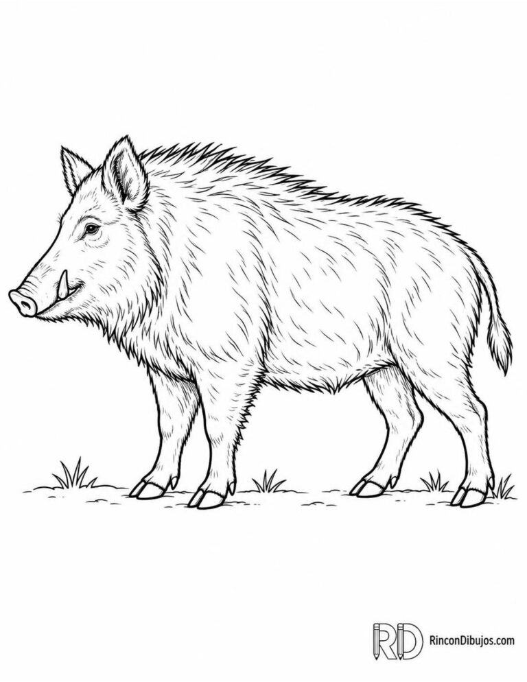 Dibujos de Jabalies para Colorear