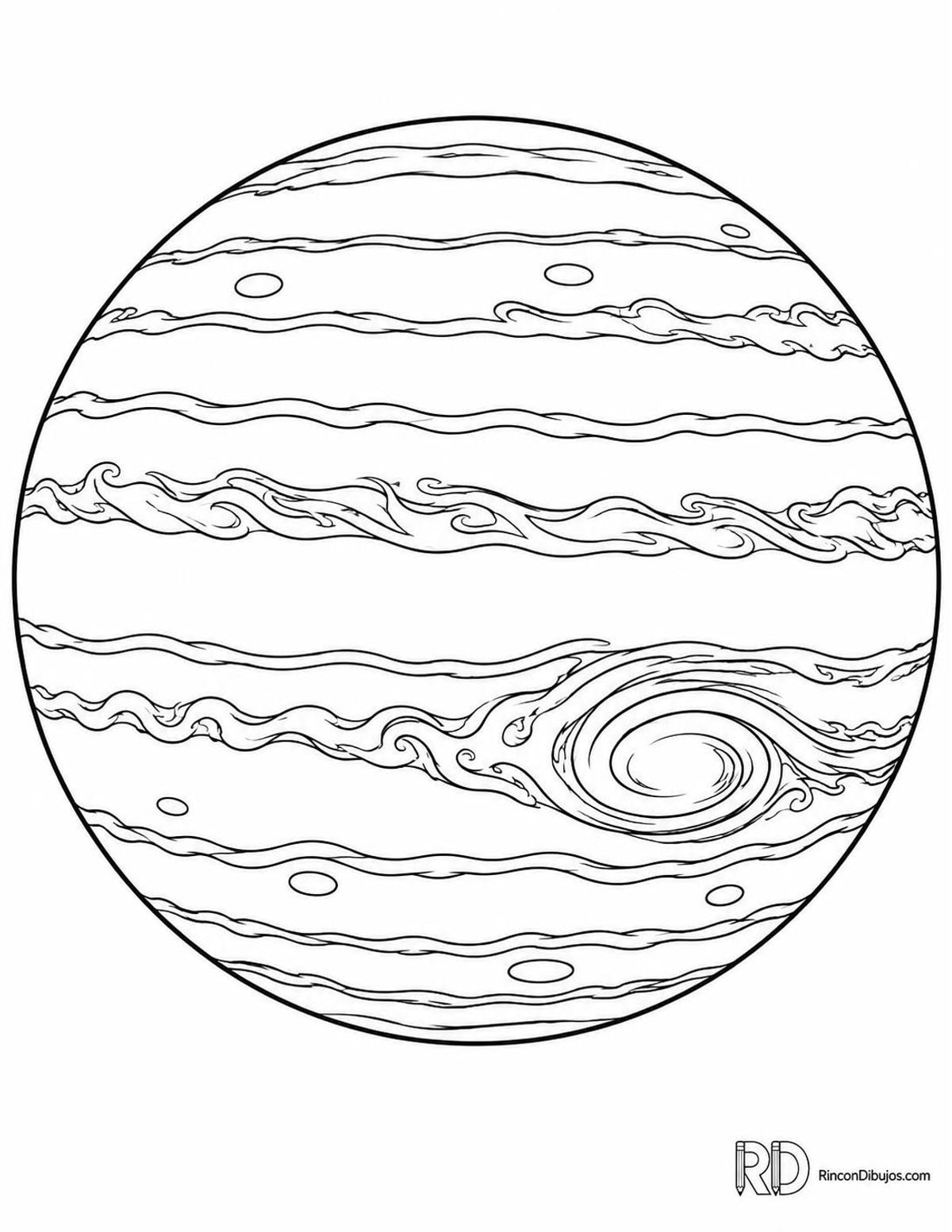 Dibujo de Júpiter para colorear Dibujo de Júpiter para colorear