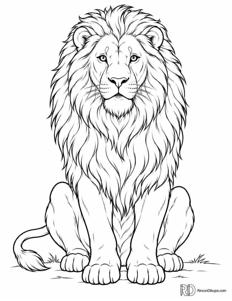 Dibujos de Leones para Colorear