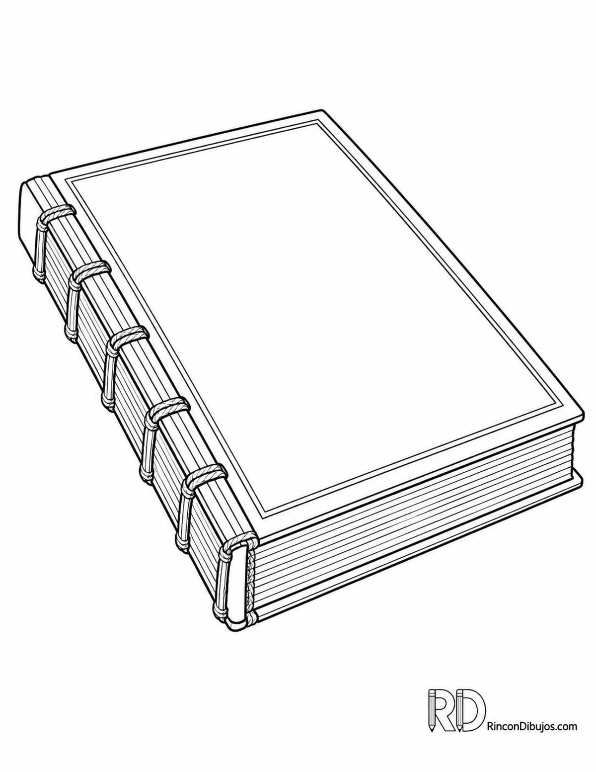Dibujo de libro artesanal para colorear
