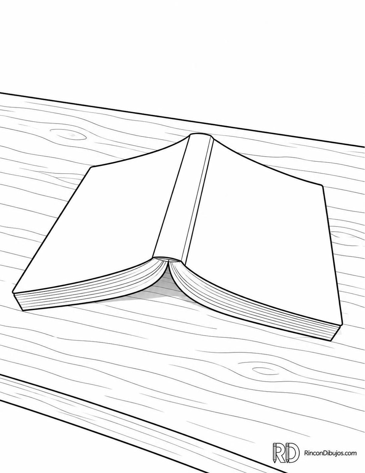Dibujo de libro de bolsillo para colorear