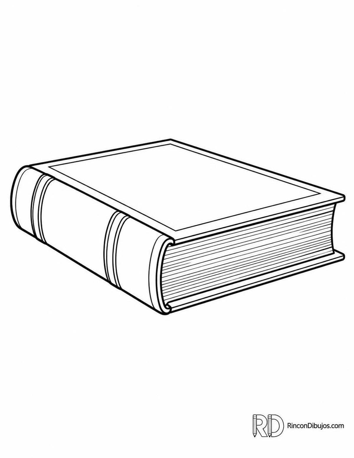 Dibujo de libro de tapa dura para colorear