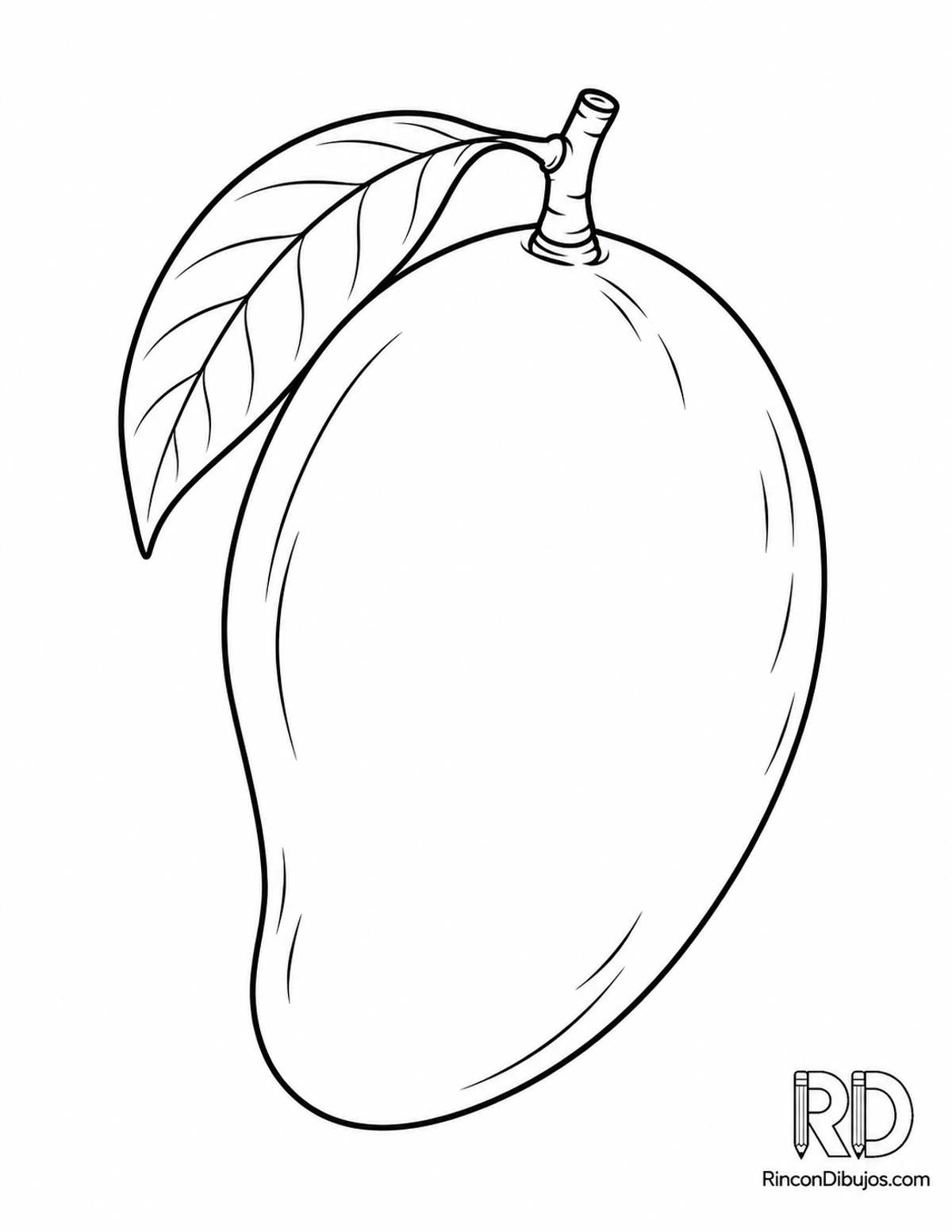 Dibujo de mango para colorear Dibujo de mango para colorear