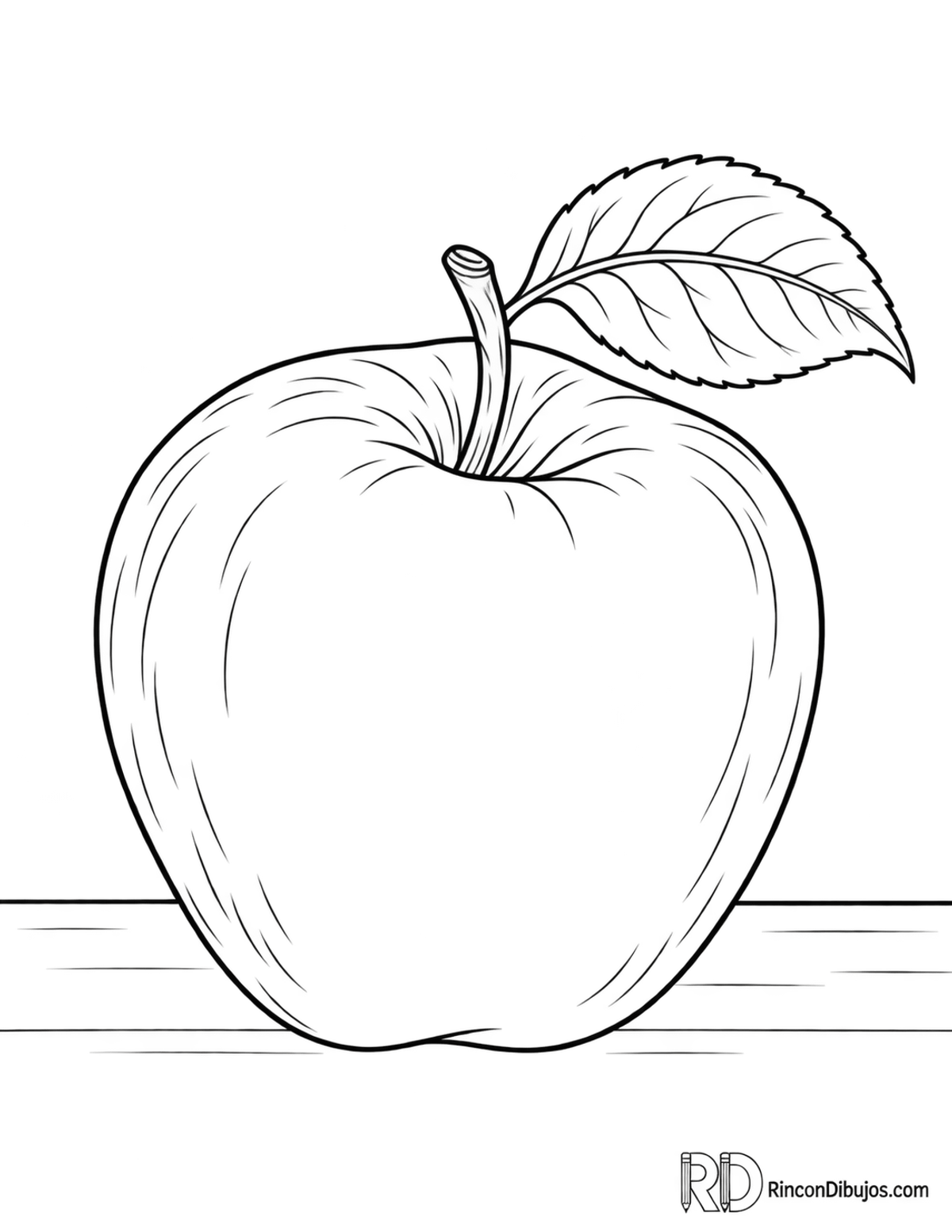 Dibujo de manzana para colorear Dibujo de manzana para colorear