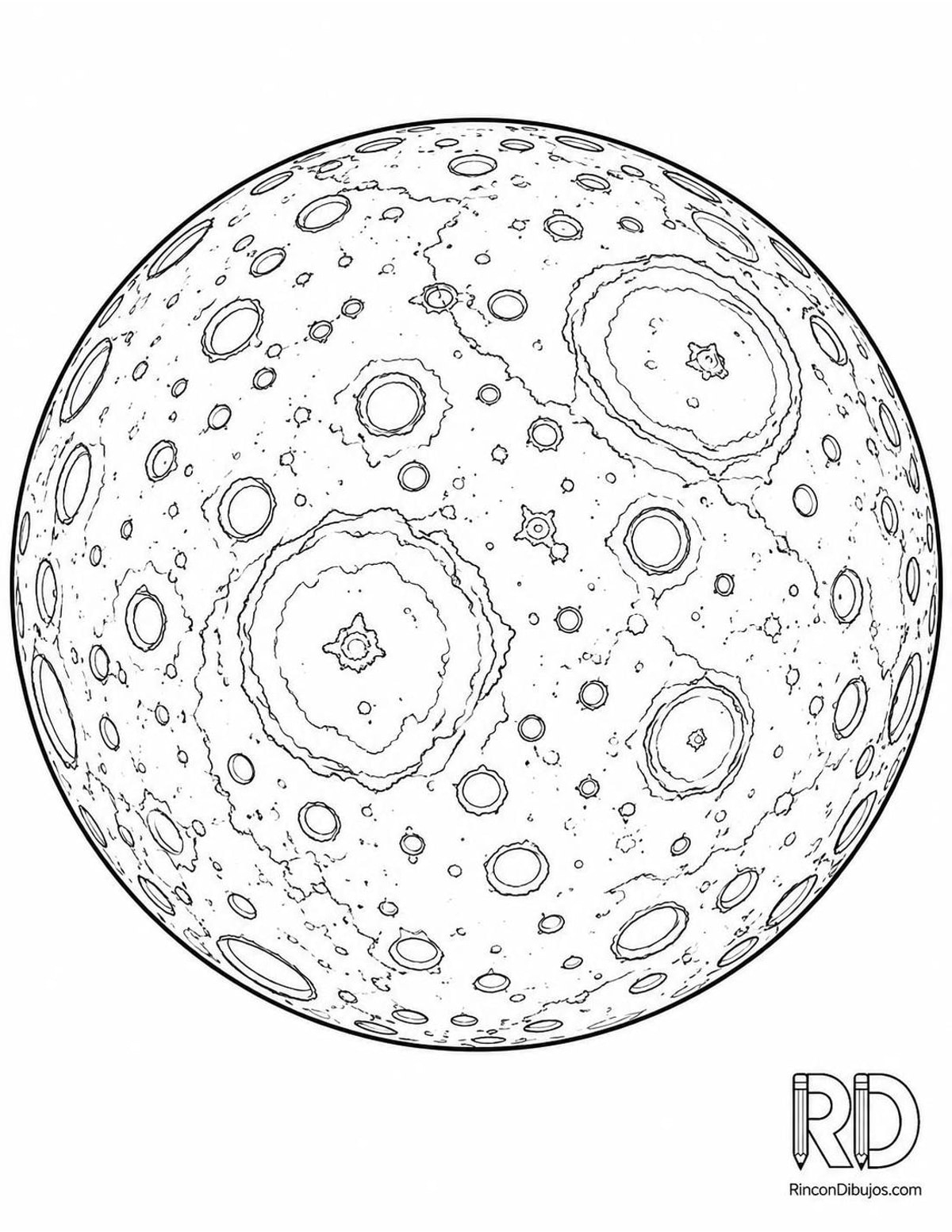 Dibujo de Mercurio del Sistema Solar para colorear