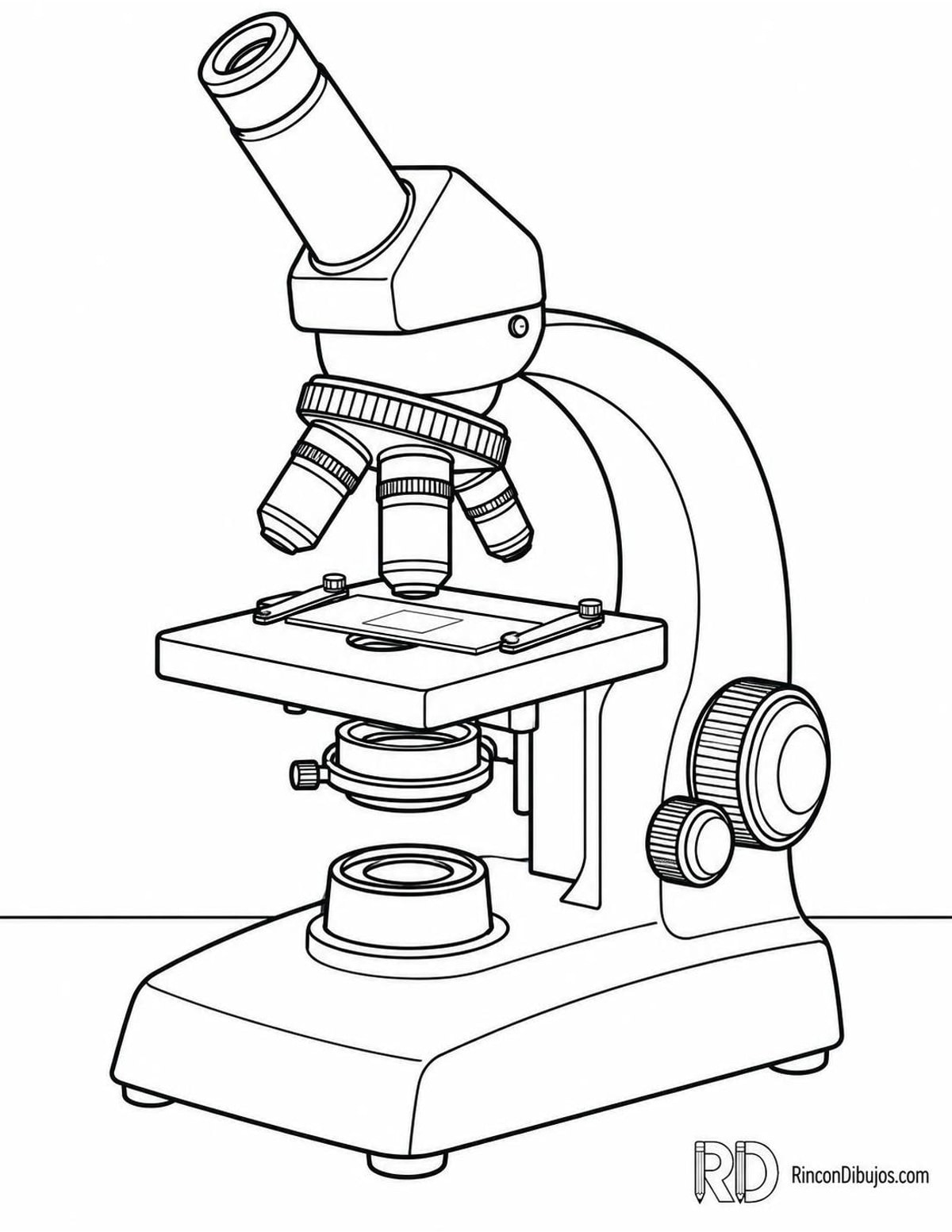 Dibujo de microscopio para colorear