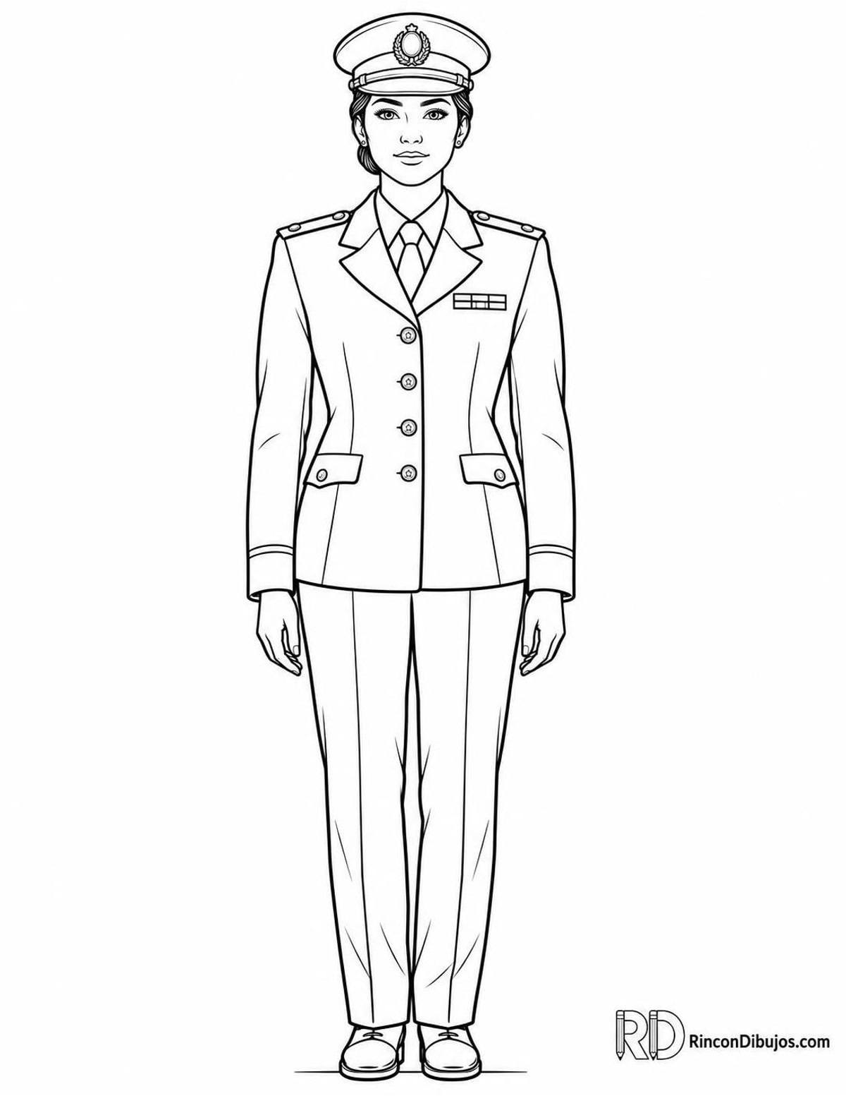 Dibujo de militar de gala para colorear Dibujo de militar de gala para colorear