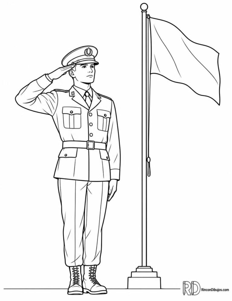 Dibujos de Militares para Colorear
