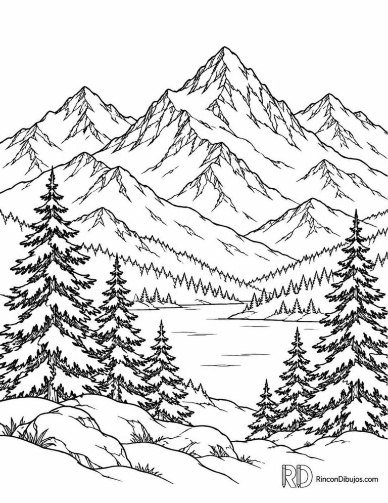 Dibujos de Montañas para Colorear
