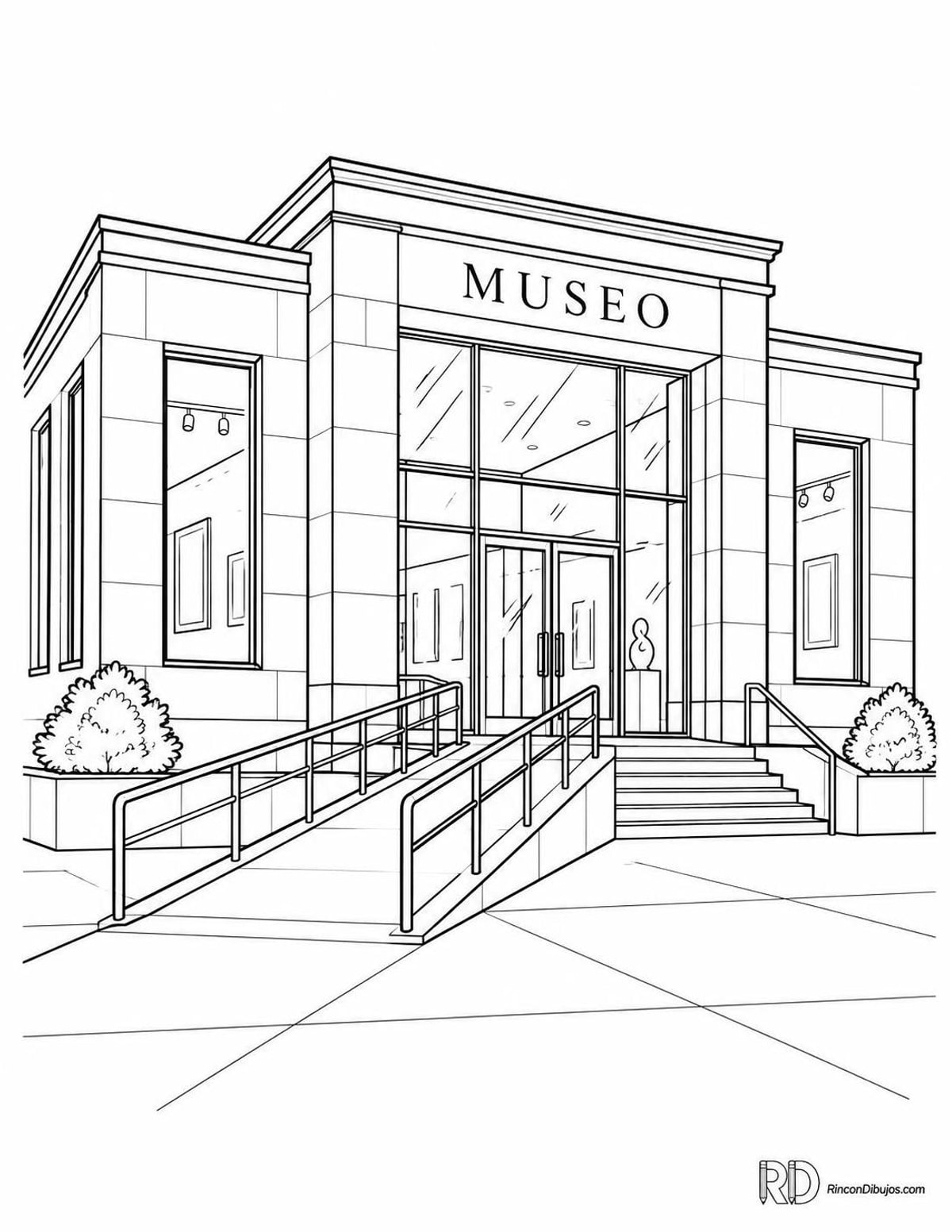 Dibujo de museo para colorear