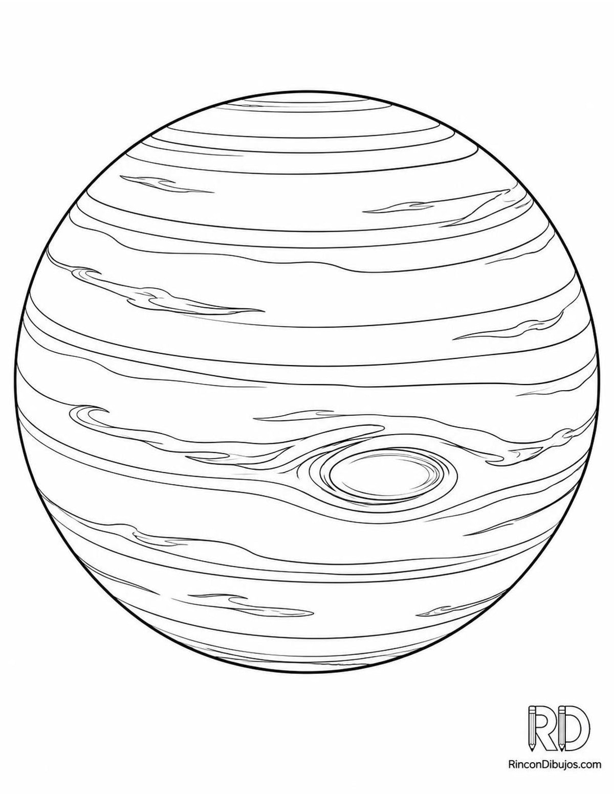 Dibujo de Neptuno del Sistema Solar para colorear