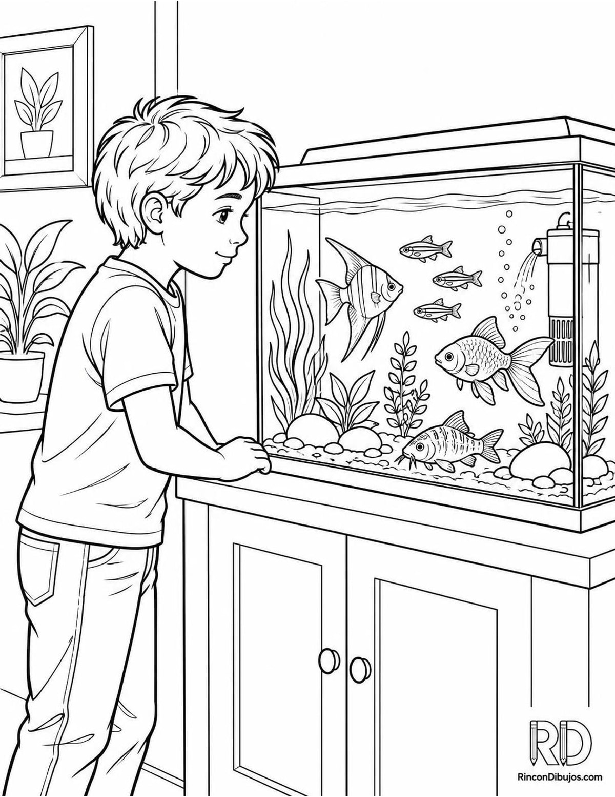 Dibujo de niño para colorear Dibujo de niño para colorear