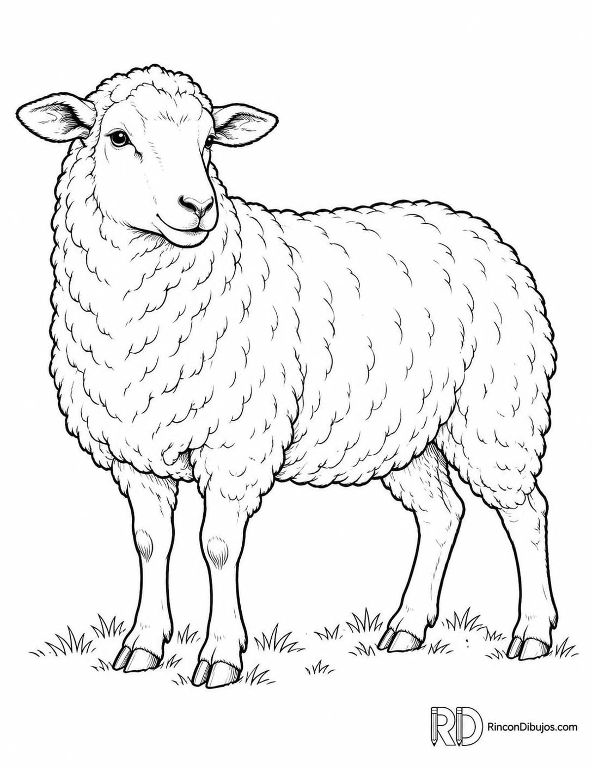 Dibujo de oveja para colorear Dibujo de oveja para colorear