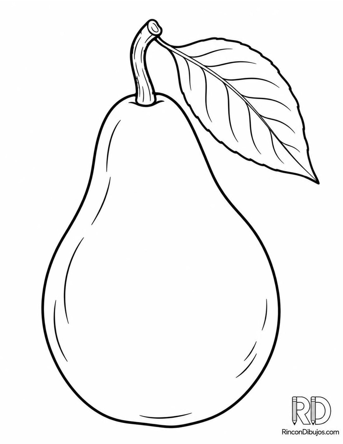 Dibujo de pera para colorear Dibujo de pera para colorear