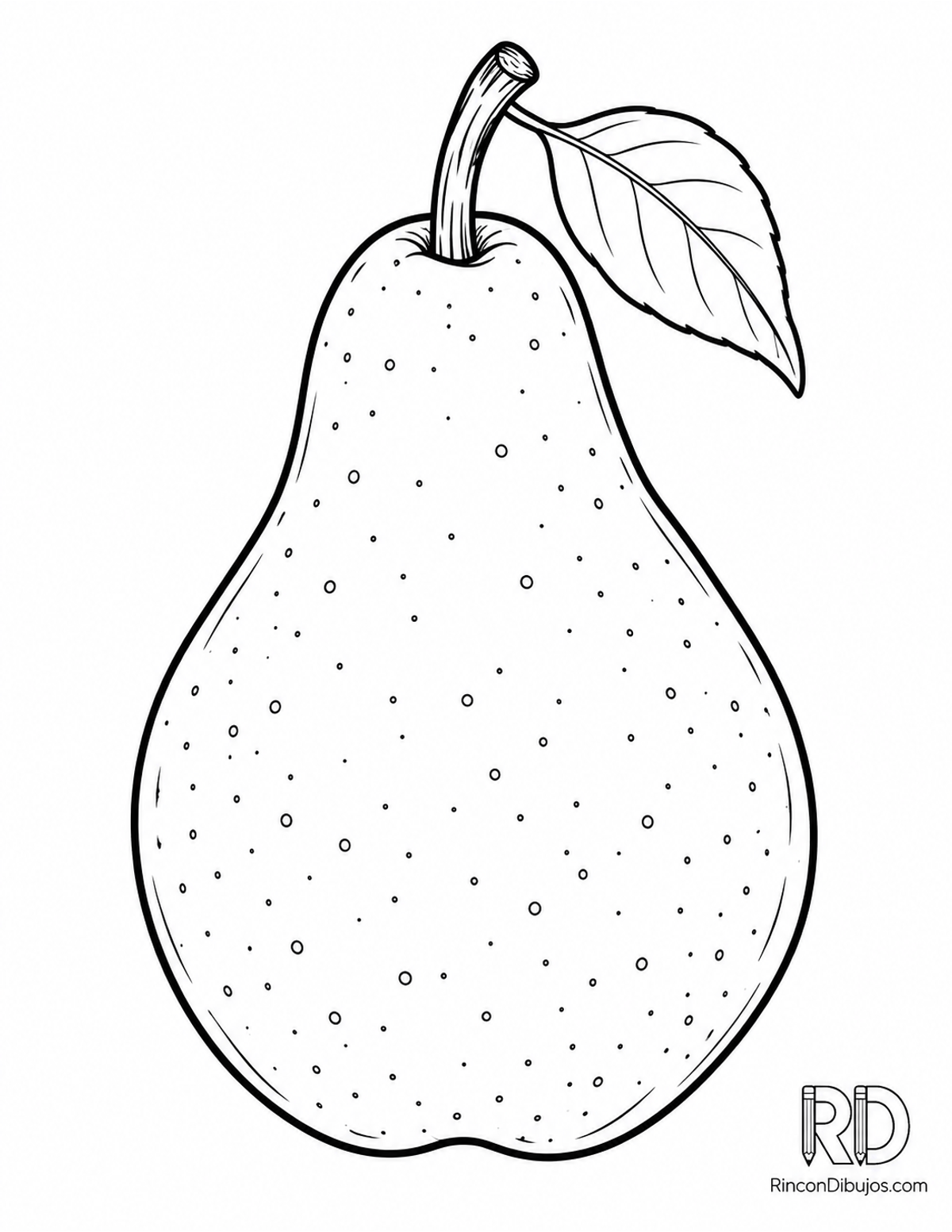 Dibujo de pera para colorear Dibujo de pera para colorear