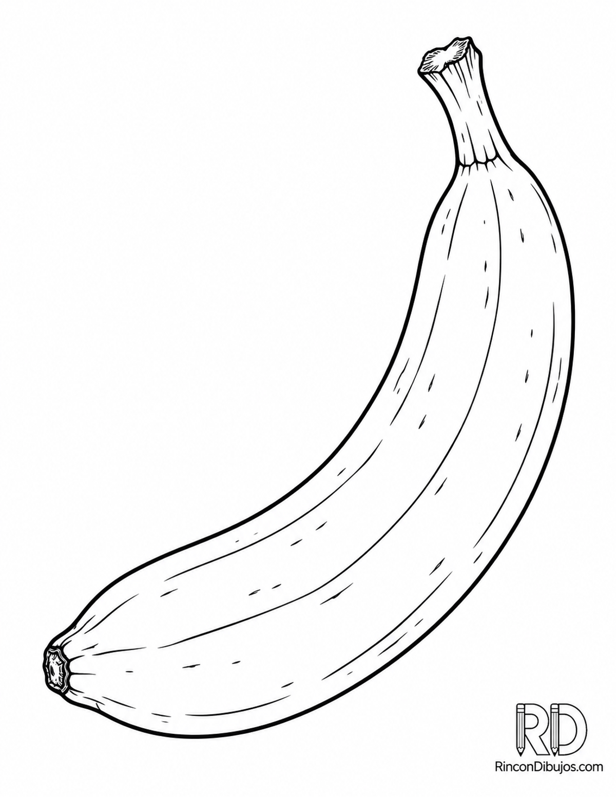 Dibujo de plátano para colorear Dibujo de plátano para colorear