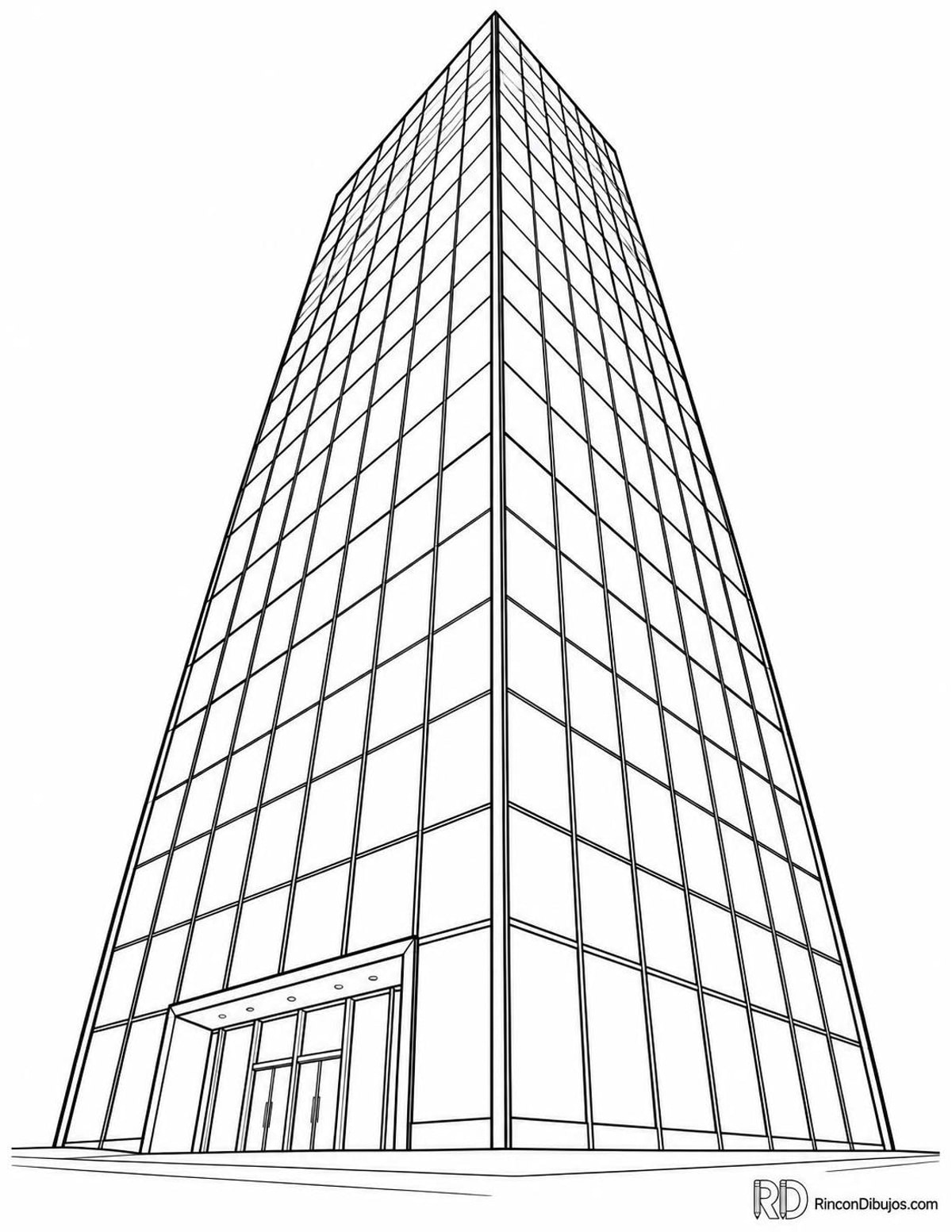 Dibujo de rascacielos para colorear