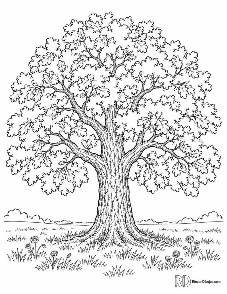 Dibujos de Robles para Colorear
