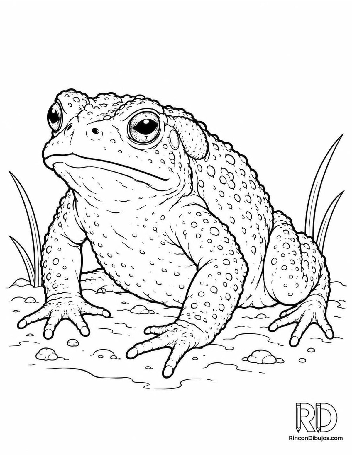 Dibujo de sapo americano barro para colorear Dibujo de sapo americano barro para colorear
