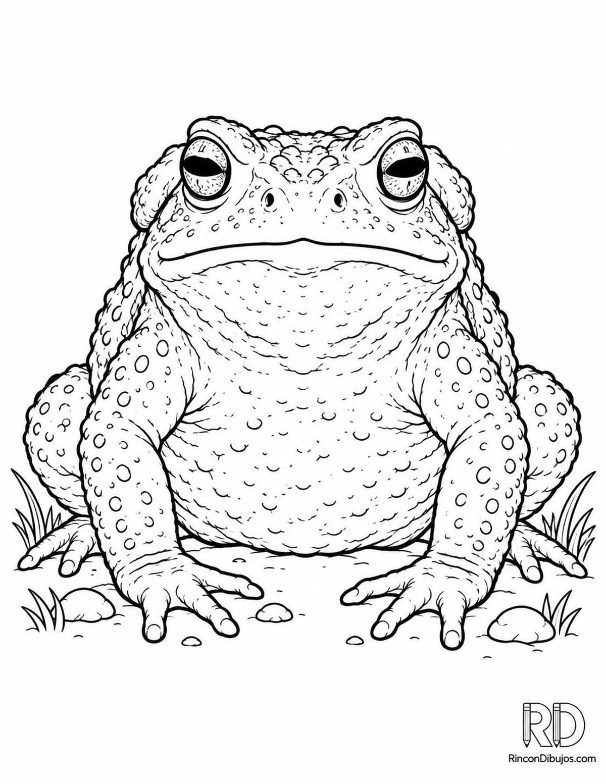 Dibujo de sapo americano para colorear Dibujo de sapo americano para colorear