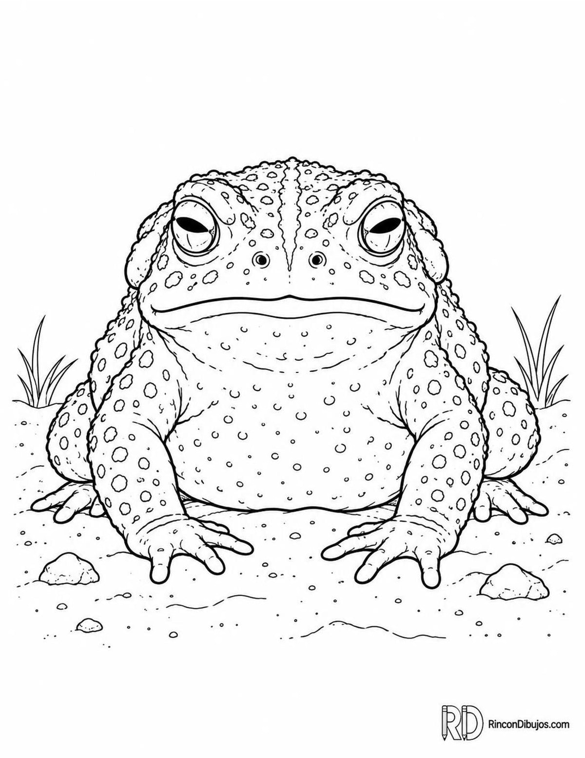 Dibujo de sapo corredor para colorear Dibujo de sapo corredor para colorear
