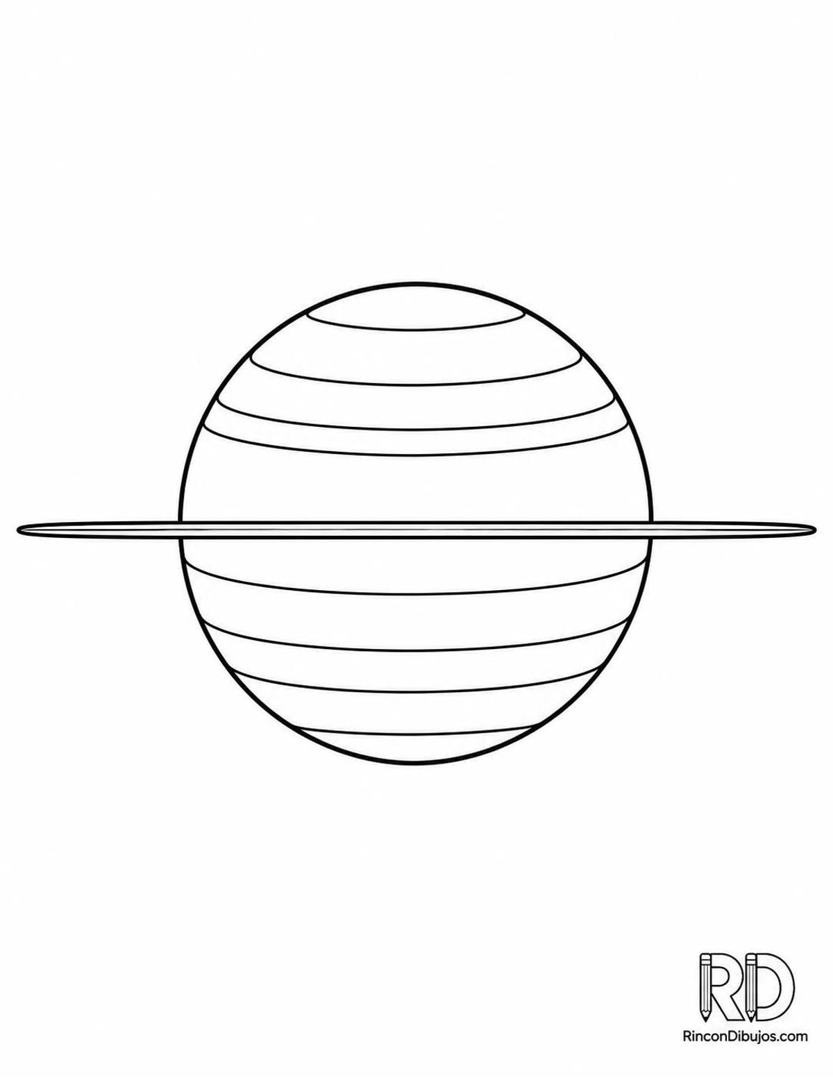 Dibujo de Saturno para colorear Dibujo de Saturno para colorear