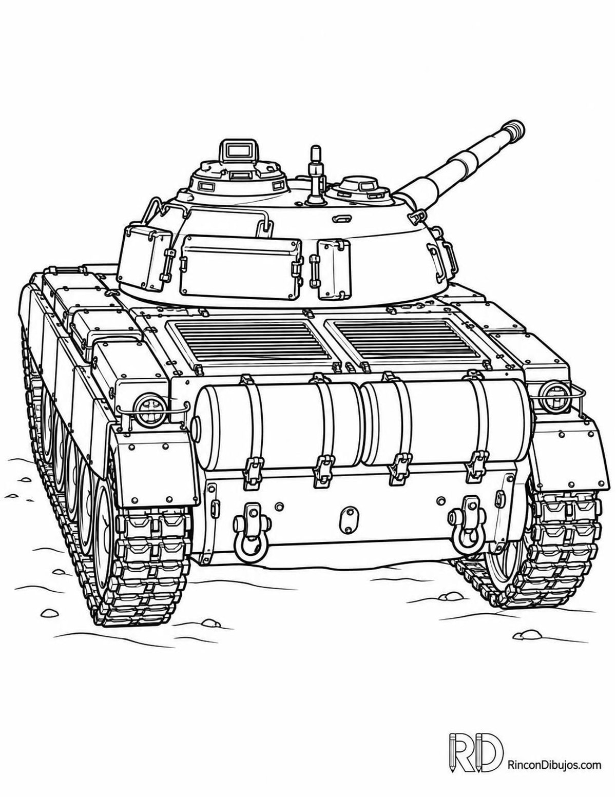 Dibujo de tanque blindado para colorear Dibujo de tanque blindado para colorear