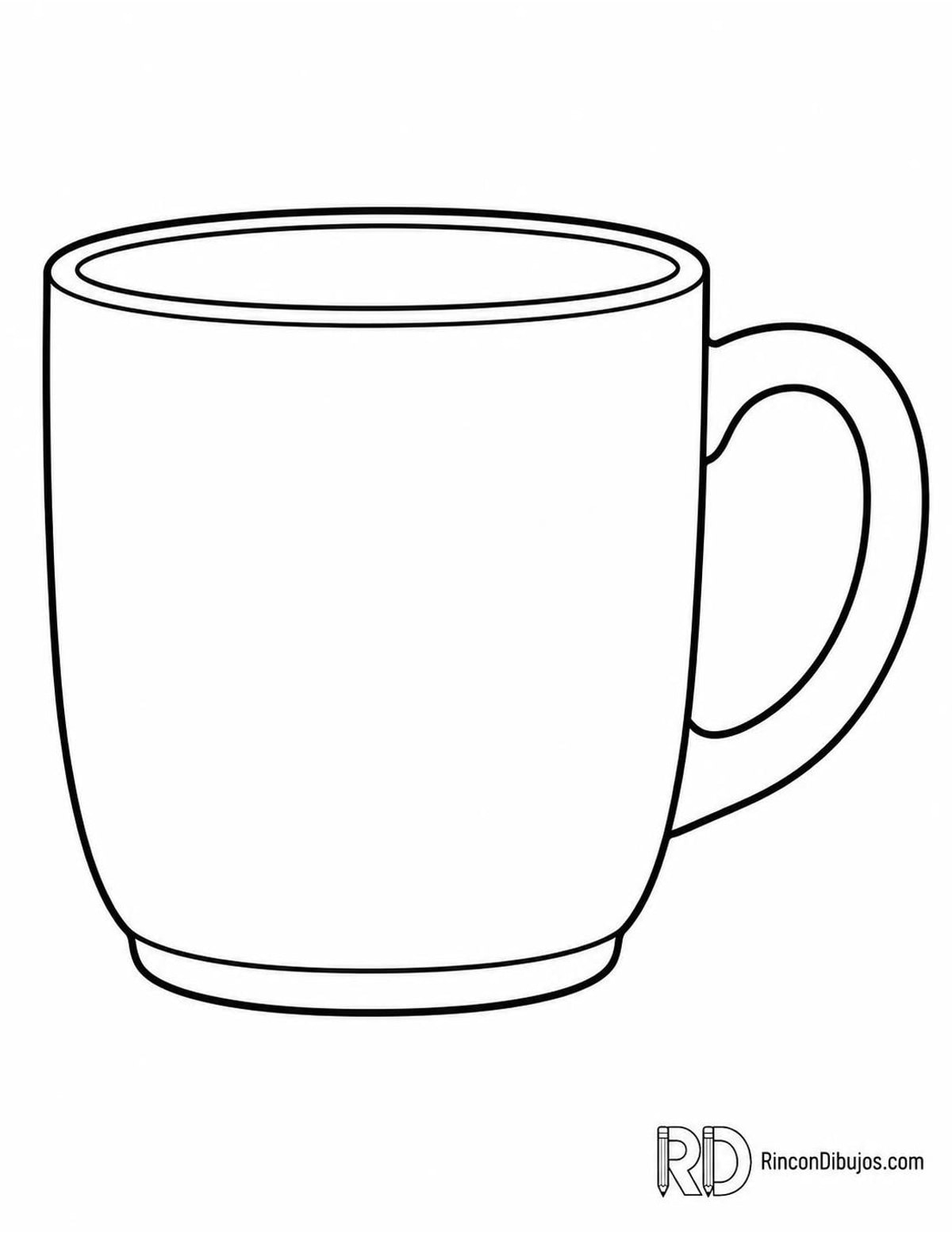 Dibujo de taza de cerámica para colorear Dibujo de taza de cerámica para colorear