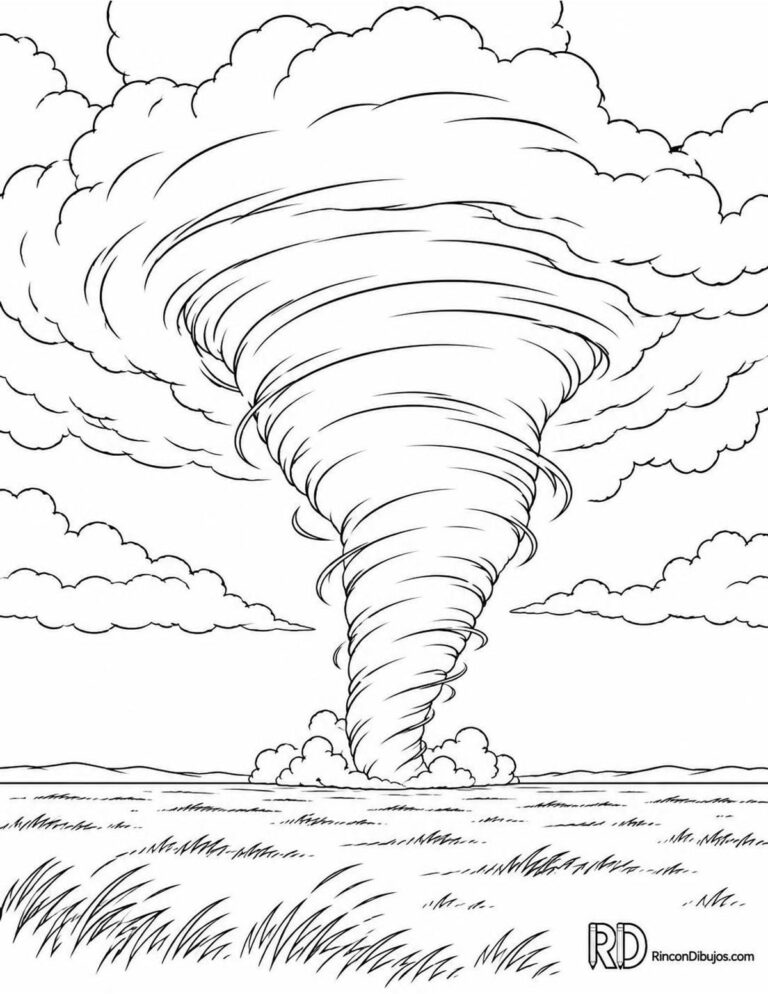 Dibujos de Tornados para colorear