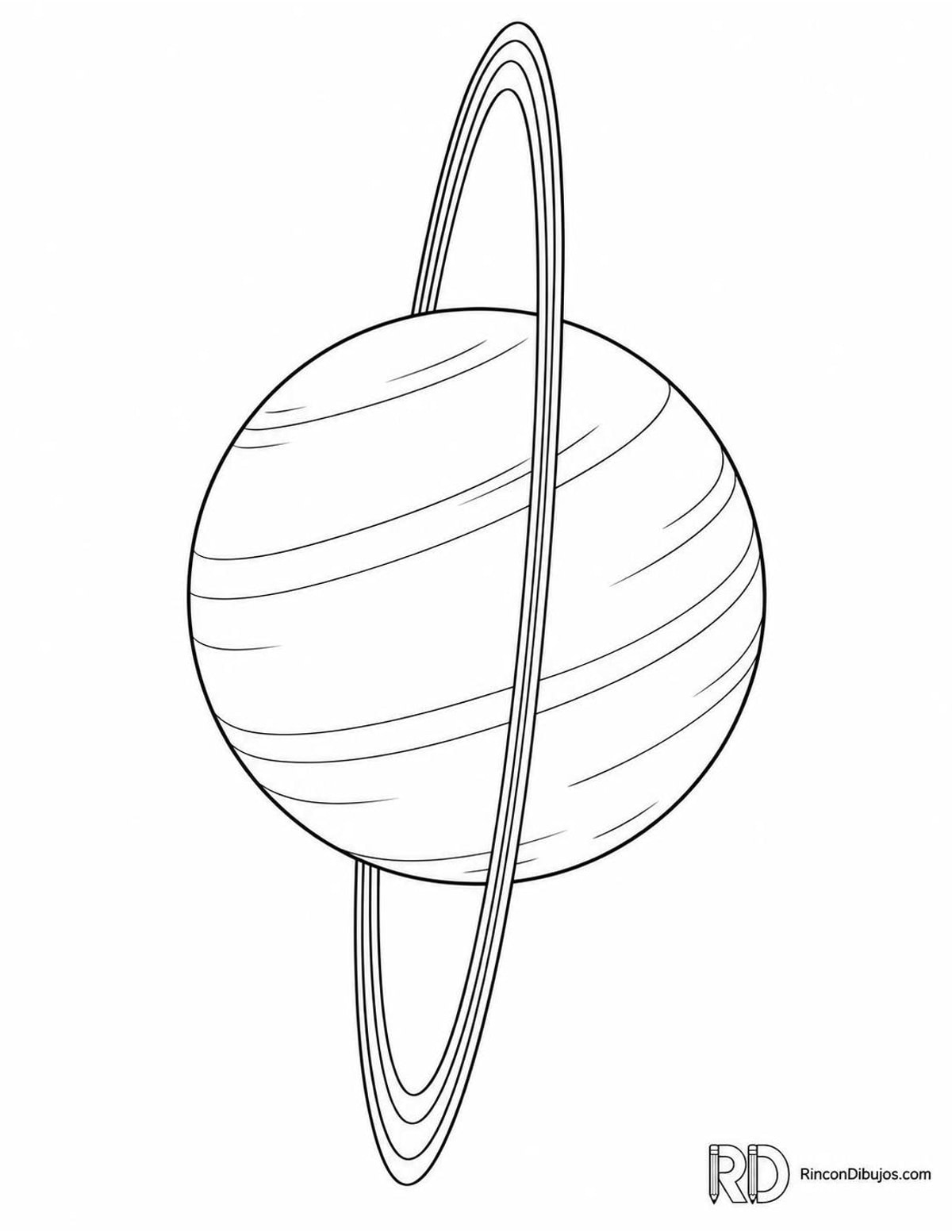 Dibujo de Urano del Sistema Solar para colorear
