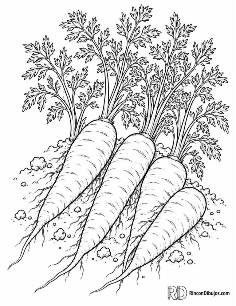 Dibujos de Verduras para Colorear