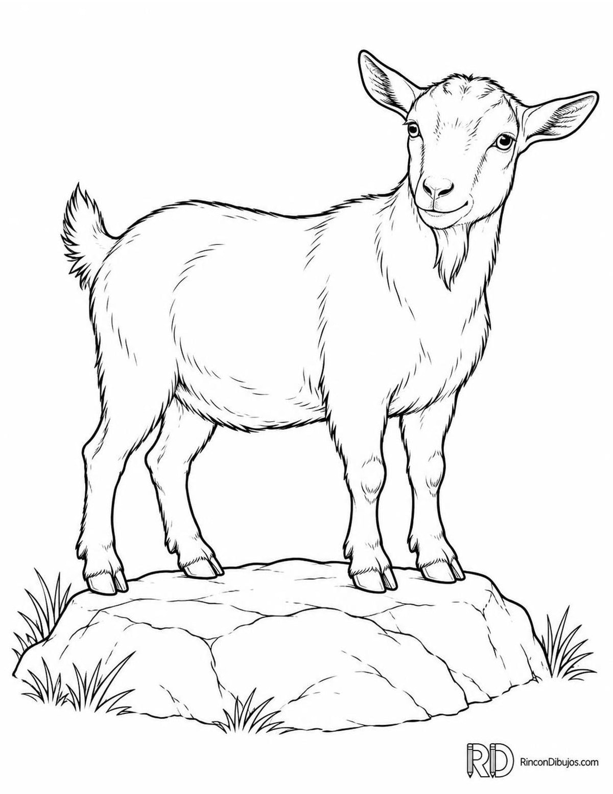 Dibujo de cabra enana nigeriana para colorear Dibujo de cabra enana nigeriana para colorear