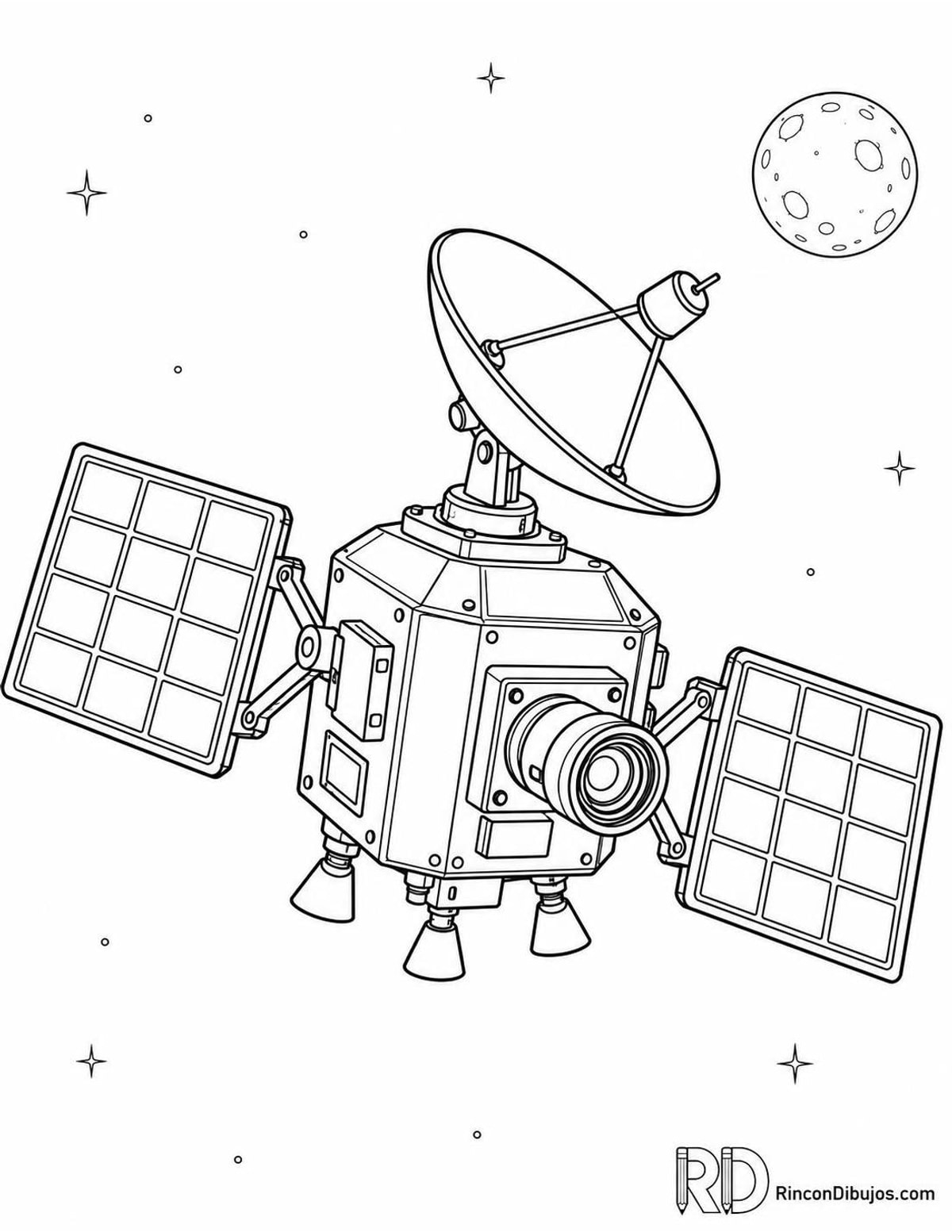 Dibujo de nave espacial de exploración para colorear Dibujo de nave espacial de exploración para colorear